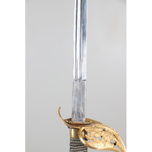 98 - A PRUSSIAN IMPERIAL INFANTRY OFFICER'S 1889 PATTERN SWORD AND SCABBARD. With an 84 cm pointed, singl... 