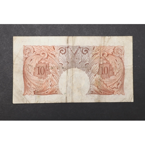 588 - A BANK OF ENGLAND TEN SHILLING SERIES 'A' BANKNOTE. A Series 'A' Britannia issue ten shilling note n... 