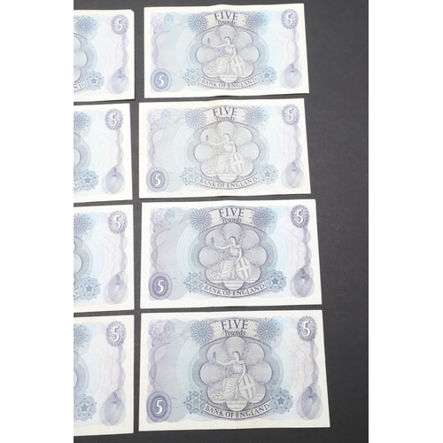 601 - A COLLECTION OF 42 BANK OF ENGLAND SERIES 'C' FIVE POUND NOTES. A collection of 42 Series 'C' portra... 