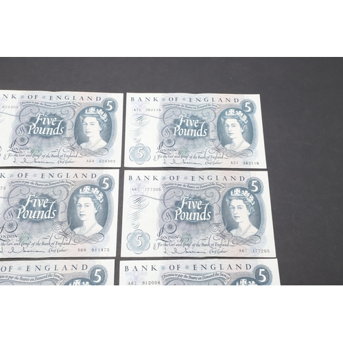 601 - A COLLECTION OF 42 BANK OF ENGLAND SERIES 'C' FIVE POUND NOTES. A collection of 42 Series 'C' portra... 