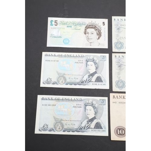 609 - A COLLECTION OF BANK OF ENGLAND BANKNOTES TO INCLUDE TEN POUND NOTES. A collection of banknotes incl... 