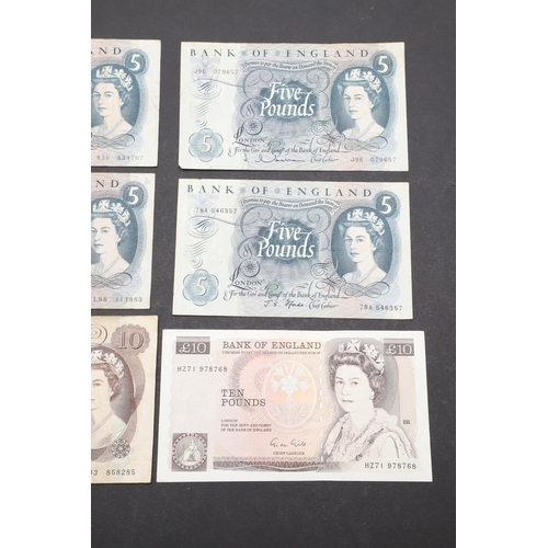 609 - A COLLECTION OF BANK OF ENGLAND BANKNOTES TO INCLUDE TEN POUND NOTES. A collection of banknotes incl... 