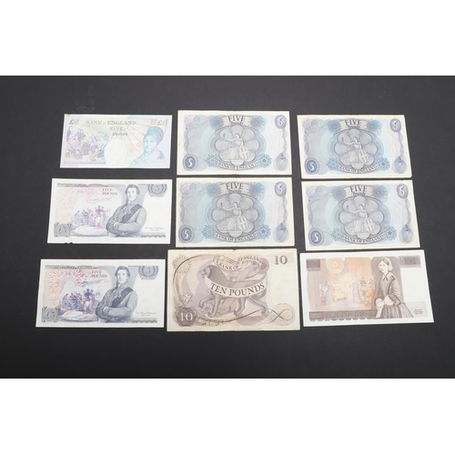 609 - A COLLECTION OF BANK OF ENGLAND BANKNOTES TO INCLUDE TEN POUND NOTES. A collection of banknotes incl... 