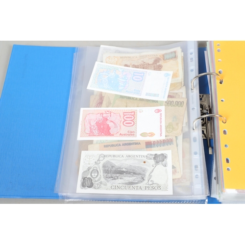 622 - AN EXTENSIVE COLLECTION OF WORLD BANKNOTES. Three albums of World Banknotes, numerous countries to i... 