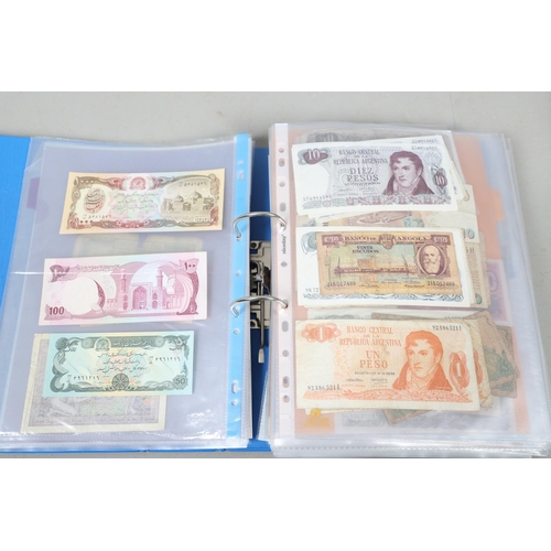 622 - AN EXTENSIVE COLLECTION OF WORLD BANKNOTES. Three albums of World Banknotes, numerous countries to i... 