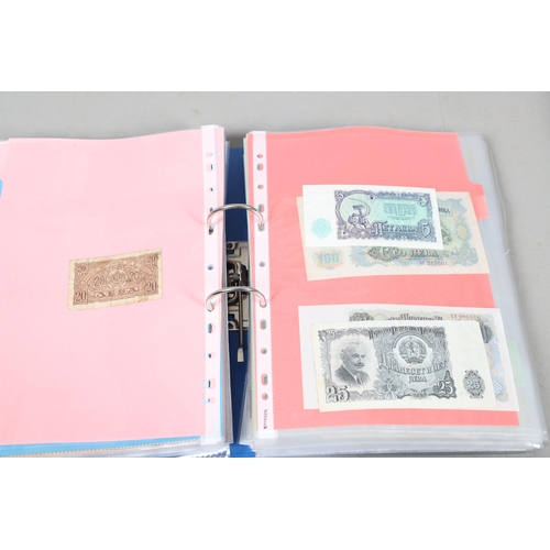 622 - AN EXTENSIVE COLLECTION OF WORLD BANKNOTES. Three albums of World Banknotes, numerous countries to i... 