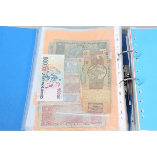 622 - AN EXTENSIVE COLLECTION OF WORLD BANKNOTES. Three albums of World Banknotes, numerous countries to i... 