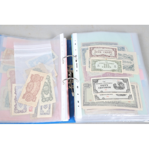 622 - AN EXTENSIVE COLLECTION OF WORLD BANKNOTES. Three albums of World Banknotes, numerous countries to i... 