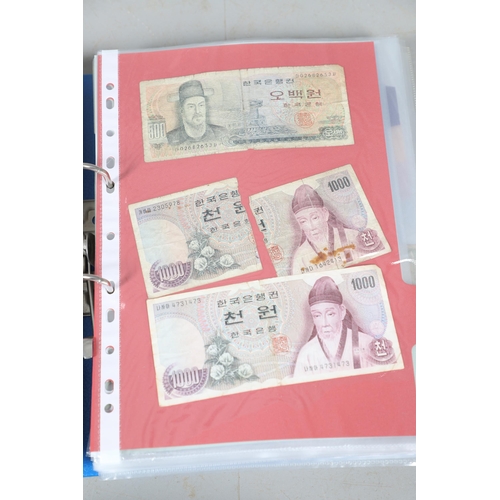 622 - AN EXTENSIVE COLLECTION OF WORLD BANKNOTES. Three albums of World Banknotes, numerous countries to i... 