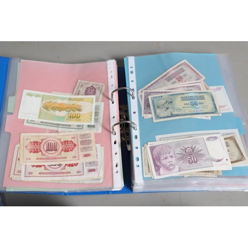 622 - AN EXTENSIVE COLLECTION OF WORLD BANKNOTES. Three albums of World Banknotes, numerous countries to i... 