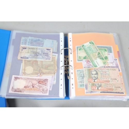 622 - AN EXTENSIVE COLLECTION OF WORLD BANKNOTES. Three albums of World Banknotes, numerous countries to i... 