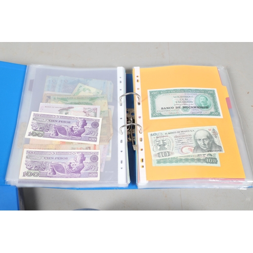 622 - AN EXTENSIVE COLLECTION OF WORLD BANKNOTES. Three albums of World Banknotes, numerous countries to i... 