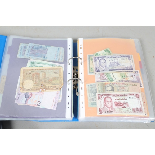 622 - AN EXTENSIVE COLLECTION OF WORLD BANKNOTES. Three albums of World Banknotes, numerous countries to i... 