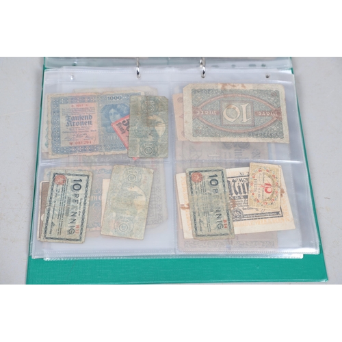 622 - AN EXTENSIVE COLLECTION OF WORLD BANKNOTES. Three albums of World Banknotes, numerous countries to i... 