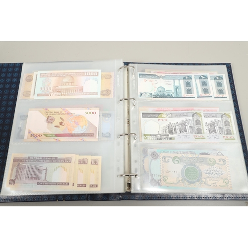 623 - AN ALBUM OF OVER 150 WORLD BANK NOTES TO INCLUDE INDONESIA, IRAQ, CAMBODIA, ISRAEL AND OTHER COUNTRI... 