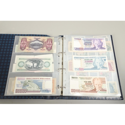 623 - AN ALBUM OF OVER 150 WORLD BANK NOTES TO INCLUDE INDONESIA, IRAQ, CAMBODIA, ISRAEL AND OTHER COUNTRI... 