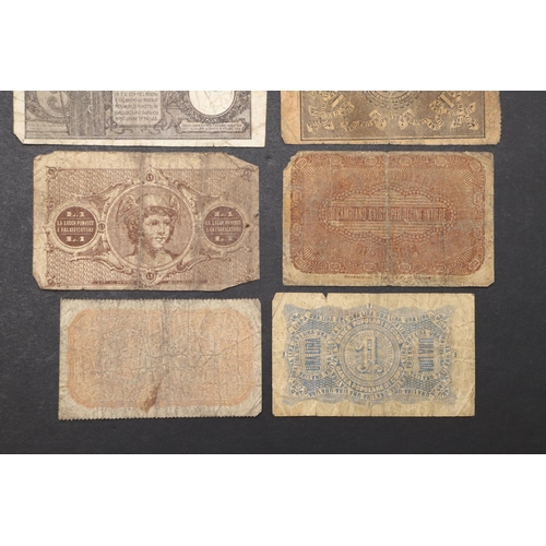 625 - A COLLECTION OF EARLY ITALIAN BANKNOTES. A collection of eight banknotes to include notes from 'Banc... 