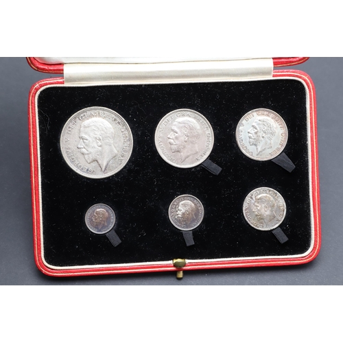 633 - A GEORGE V SIX COIN PROOF SET, 1927. A George V six coin proof set comprising Wreath Crown, modified... 