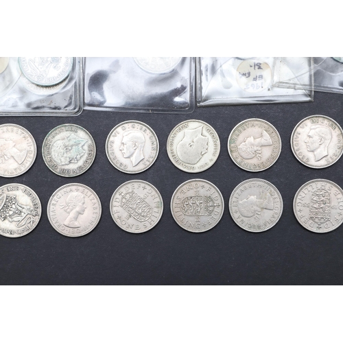 637 - A DATE RUN OF GEORGE V, GEORGE VI AND ELIZABETH II PRE-DECIMAL SHILLLINGS. George V: bare head l. Re... 