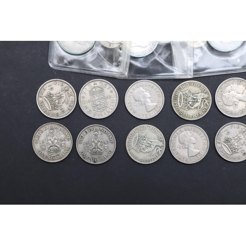 637 - A DATE RUN OF GEORGE V, GEORGE VI AND ELIZABETH II PRE-DECIMAL SHILLLINGS. George V: bare head l. Re... 