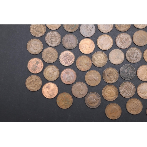 641 - A COLLECTION AND PARTIAL DATE RUN OF HALFPENNIES, 1863 AND LATER. Halfpennies for Queen Victoria and... 