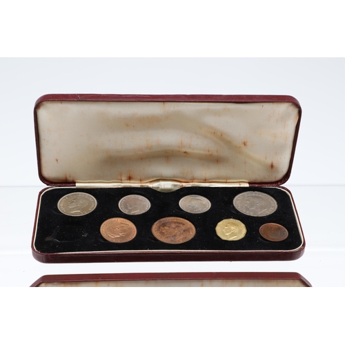 646 - THREE MID 20TH CENTURY SPECIMEN COIN SETS, 1950, 1951 AND 1953. Three specimen coin sets. A George V... 