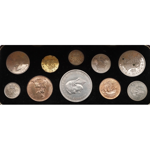 646 - THREE MID 20TH CENTURY SPECIMEN COIN SETS, 1950, 1951 AND 1953. Three specimen coin sets. A George V... 