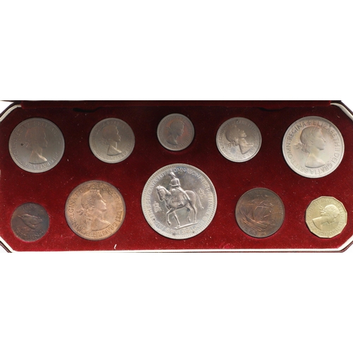 646 - THREE MID 20TH CENTURY SPECIMEN COIN SETS, 1950, 1951 AND 1953. Three specimen coin sets. A George V... 