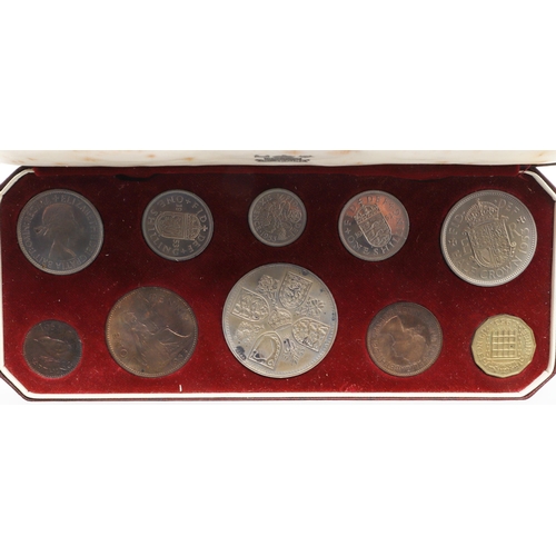 646 - THREE MID 20TH CENTURY SPECIMEN COIN SETS, 1950, 1951 AND 1953. Three specimen coin sets. A George V... 