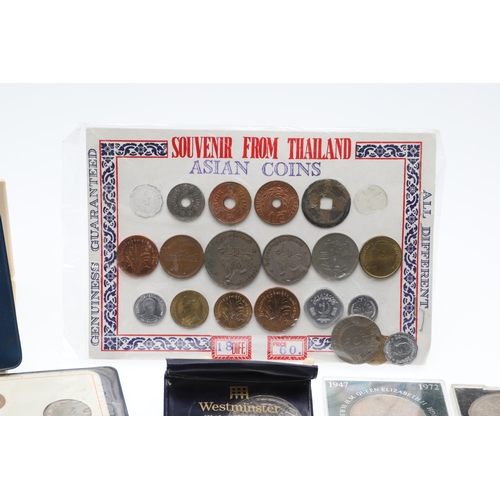 648 - A COLLECTION OF GREAT BRITAIN AND WORLD COINS TO INCLUDE. World coins to include coins from Spain, F... 