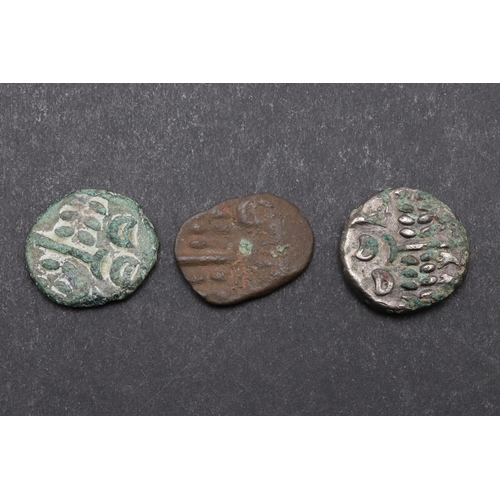 681 - BRITISH IRON AGE, DUROTRIGES, STATER AND TWO OTHERS. Durotriges, Uninscribed series, base silver or ... 