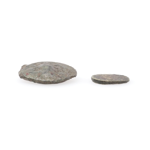 682 - BRITISH IRON AGE COINS: CANTIACI AND KINGS OF CUMBRIA. A Cantii coin, Thurrock near Deal in Kent, ob... 