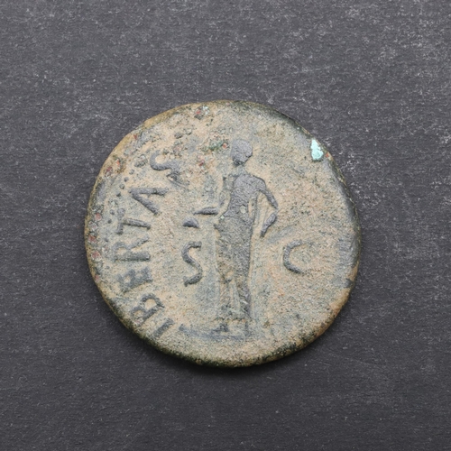 683 - ROMAN IMPERIAL COINAGE: GALBA 68-69 A.D. A copper As, Taracco mint, laureate bust r. GALBA  IMP AUG.... 