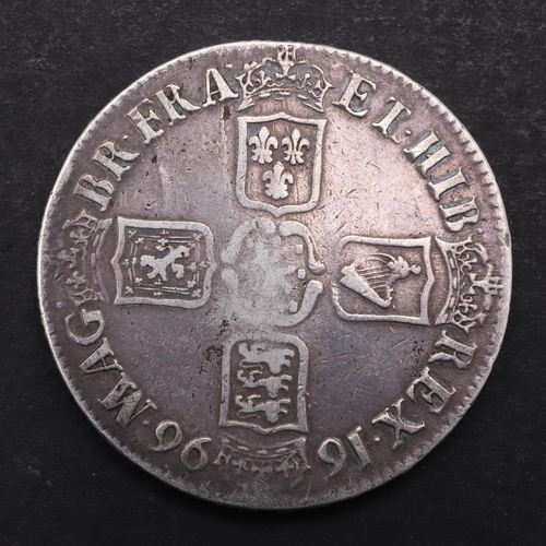 753 - A WILLIAM III CROWN, 1696. A William III Crown, third draped bust, r. reverse with cruciform shields... 