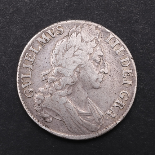 754 - A WILLIAM III CROWN, 1696. A William III Crown, third draped bust, r. reverse with cruciform shields... 