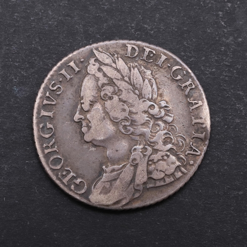 762 - A GEORGE II SHILLING, 1758. A George II Shilling, old laureate and draped bust r. Reverse with plain... 