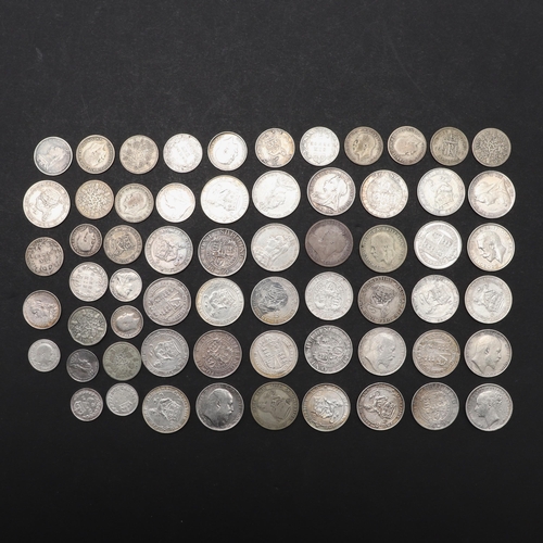 830 - A COLLECTION OF VICTORIAN AND LATER SHILLINGS AND SIXPENCE, 1883 AND LATER. Shillings for 1883, 1890... 