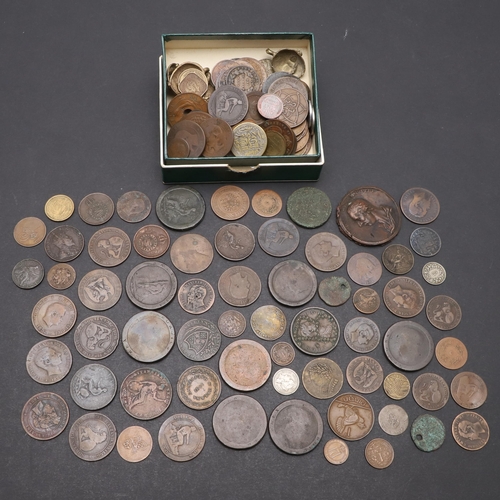 918 - A COLLECTION OF WORLD COINS TO INCLUDE GEORGE III COPPER AND OTHERS. A mixed collection of world coi... 