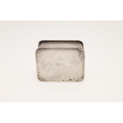 194 - THE WORSHIPFUL COMPANY OF FISHMONGERS. an Edwardian silver box, rounded rectangular form, with gadro... 