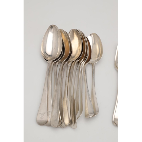 2 - MIXED SILVER FLATWARE. to include 13 tablespoons, 14 table forks, 12 dessert spoons, 12 dessert fork... 