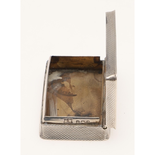 200 - A GEORGE III SILVER TOOTHPICK BOX. canted rectangular form, with scratch engraved borders, by Thomas... 