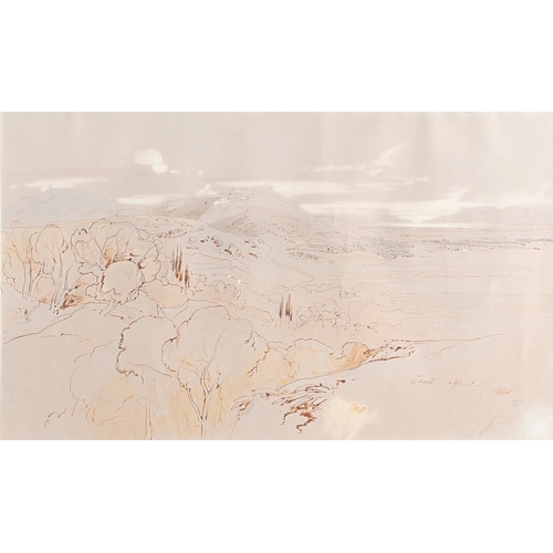 298 - EDWARD LEAR (1812-1888). ZANTE. Inscribed `Zante. April2/1848/21`, pen and brown ink heightened with... 