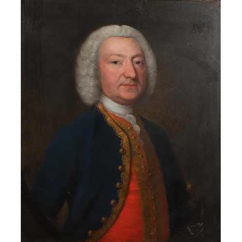 334 - FRANCIS MILNER NEWTON, RA (C.1728-1794). His circle. PORTRAIT OF A GENTLEMAN. Quarter length, wearin... 