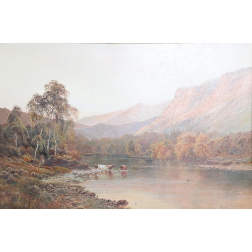 358 - ALFRED DE BREANSKI (1852-1928). THE VALLEY OF BORROWDALE. Signed, also signed and inscribed with tit... 