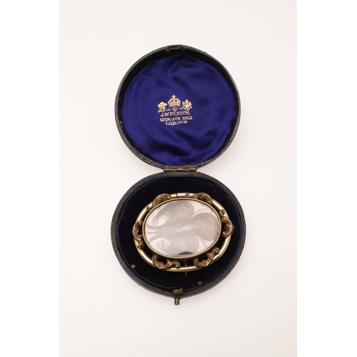 460 - A QUANTITY OF JEWELLERY. including a Victorian pinchbeck mourning brooch, mounted with hair to both ... 