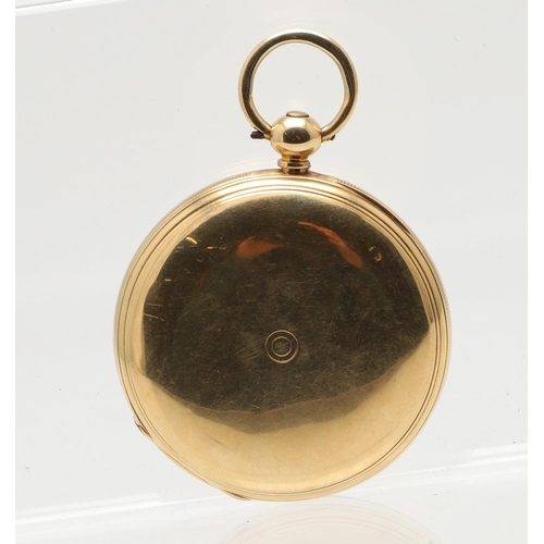 557 - AN 18CT GOLD FULL HUNTING CASED POCKET WATCH BY JOHN BENNETT, LONDON. the signed white enamel dial w... 