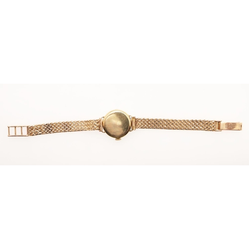 575 - A LADY'S 18CT GOLD WRISTWATCH BY MOVADO. the signed circular dial with Arabic quarters and subsidiar... 