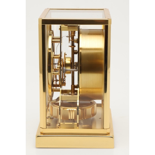 855 - A JAEGER LE COULTRE ATMOS CLOCK, CIRCA 1970. with white chapter ring, skeletonised movement and gilt... 