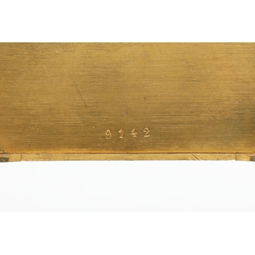 860 - A LATE 19TH CENTURY FRENCH BRASS REPEATER CARRIAGE CLOCK. by Henri Jacot,having a white enamel Roman... 