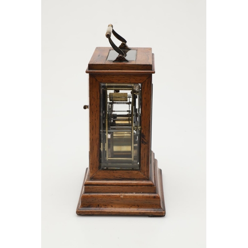 863 - A 19TH CENTURY FRENCH ROSEWOOD MANTEL CLOCK. the painted dial and two train movement signed Henry Ma... 